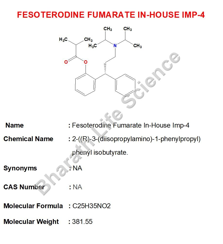 Fesoterodine Fumarate In-House Imp-4